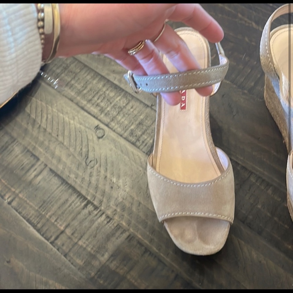 Authentic PRADA wedges- barely worn - Picture 2 of 7